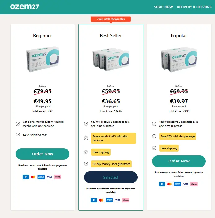 Ozem27 Ireland Discounted price