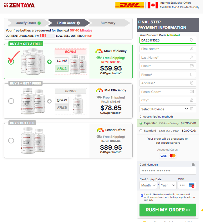 Zentava Glycogen Control CA bundle price
