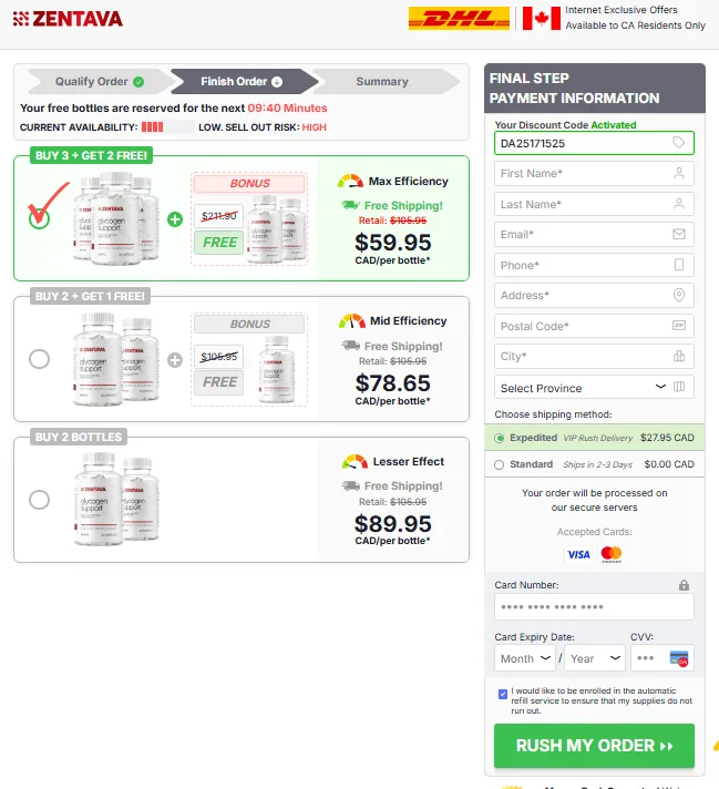 Zentava Glycogen Control CA bundle price